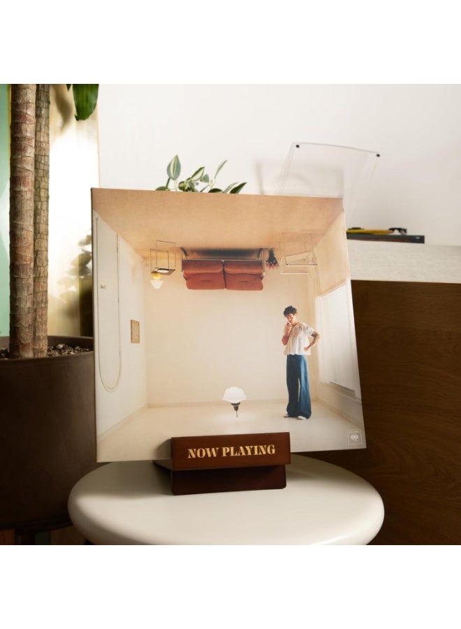 YelaJoy Now Playing Vinyl Record Stand, Stylish Vinyl Holder & Display for Albums, Premium Classic Wood with Engraved Design, Record Holder Stand & Accessories - Image 4